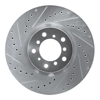 R1 Concepts EDZ-31057D Brake Rotor Drilled and Slotted Silver